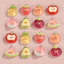 8/16pcs Resin Fruit Pendant, Assorted Fruit Pendants, Suitable For DIY Necklace, Bracelet, Etc. - Applicable For DIY Jewelry Making, Perfect For Earrings, Bags And Keychains, Bracelets - Random Mix - Multicolor - View 1