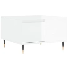 Tavolino da caffè vidaXL bianco lucido 55x55x36,5 cm Materiale a base di legno - Bianco - Visualizzare 4