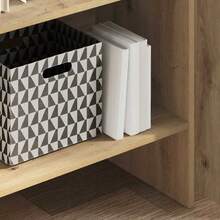 Libreria vidaXL in rovere artigianale, 60 x 35 x 180 cm, in legno composito. - Castano - Visualizzare 4