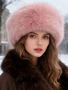 1pc Women's Princess Fluffy Bucket Hat, Thick Warm Autumn/Winter Hat With Large Brim, Elegant And Fashionable Winter Gear - Multicolor - View 17
