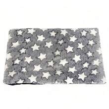 1pc Soft & Comfortable Pet Mat, Made Of Flannel, Dog Bed Mat, Puppy & Kitten Litter Mat - Suitable For Cats & Dogs, Polyester Filled, Multi-Purpose Indoor Design, Soft & Warm, Machine Washable - Grey - View 3