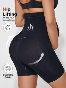 Maternity Soft Elastic Waist Comfortable Underbelly Shorts - Black - View 2