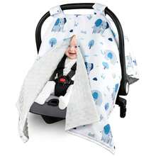 Oaoleer 1PC Car Seat Cover Baby, Carseat Covers Baby Boy, Minky Infant Car Seat Cover Winter, Peekaboo Opening Car Seat Canopy, Multi-Use Baby Carrier - 冬季 - 查看 20