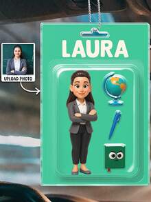 Personalized 2D Acrylic Decorative Item, Can Print Photos And Names - Customized Cartoon Character Packaging Toy Box Style, Suitable For Valentine's Day, Car Decoration, Gift For Family, Friends And Couples, Valentine's Day Decor, Best For Valentine's Day Use. - Multicolor - View 5