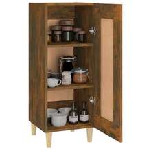 Credenza vidaXL in rovere affumicato 34,5x34x90 cm Materiale a base di legno - Castano - Visualizzare 1