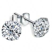 1 Pair 925 Sterling Silver Moissanite Stud Earrings 0.5CT/1CT/2CT, With GRA Certificate And Gift Box, Suitable For Men And Women Daily Wear - A Pair - View 10