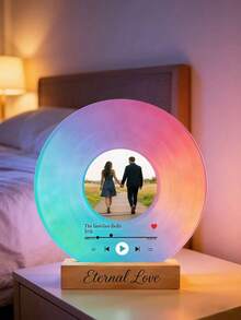 Disco de vinilo personalizado, disco de vinilo decorativo con foto personalizada, regalo de pareja personalizado, placa de canción de acrílico personalizada, decoración del hogar para músicos, regalo del Día de San Valentín, regalo de cumpleaños, regalo de graduación, renovación del hogar, artesanías personalizadas, ambiente acogedor, vida en el hogar, decoración navideña para el hogar, recuerdo, reutilizable, lindo, de alta calidad - Multicolor - Ver 10