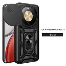 Military Grade Anti-Drop Stand Phone Case Shockproof Military Grade Rugged Stand Protective Case With Ring Holder Stand For Honor X9C 5G/Honor Magic7 Lite 5G/Honor X9B 5G/Honor Magic6 Lite 5G Phones Camera Protection Anti-Shock Anti-Fingerprint Anti-Slip Spring Gift - Black - View 15