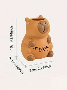 Customized Capybara Pen Holder, Cute Capybara Pen Holder & Makeup Brush Organizer - Adorable Cartoon Design, Capybara Pen Holder Makeup Brush Organizer, Desktop Pen Holder, Customized Cute Pen Holder, Rubber Material, Perfect Office Desk Decor And Creative Storage Solution - Multicolor - View 4