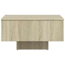 Tavolino da caffè vidaXL in rovere Sonoma, 60x60x31,5 cm, in legno composito. - Castano - Visualizzare 5