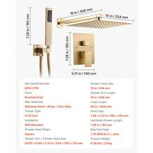 Soffioni doccia fissi - Gebürstetes Gold Quadratisch 10 Zoll - Visualizzare 6