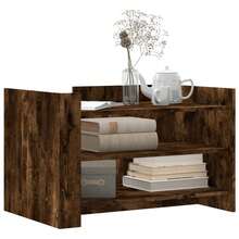 vidaXL Couchtisch Räuchereiche 80x50x50 cm Holzwerkstoff - Braun - Übersicht 1