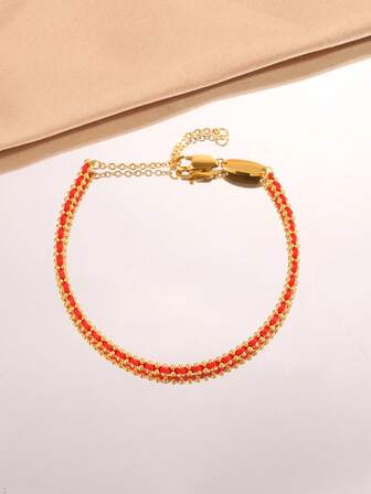 1pc New Retro And Minimalist Style Multi-Style Selection Stainless Steel Bracelet And Lanyard Suitable For Daily Wearing And Gifting Retro Bohemian Style