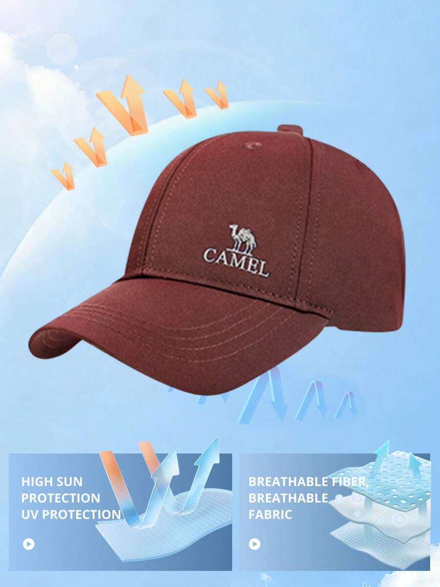 CAMEL CROWN Baseball Cap For Men And Women Summer Sun Hat Sports Sun Visor Rugby Tennis Cap Face Small Baseball Cap - Angola Red - View 1