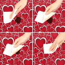 Valentines Decoration Round Fitted Tablecloth Red Round Table Cover With Elastic Wipeable Polyester Circle Outdoor Table Cloths For Kitchen Picnic Party Patio Holiday Decor Fit For 40\-44\ Tables,42inch(Round),A03:ValentinesDecor - A03:情人節裝飾 - 查看 4