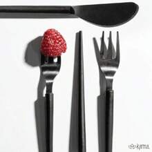 Karma, tenedores para aperitivos, juego de 4, tenedores pequeños, tenedores para ensalada de frutas para fiestas, resina marfil(default) - Multicolor - Ver 6