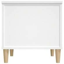 Table basse vidaXL blanche 60 x 44,5 x 45 cm, matériau à base de bois - Blanc - Voir 9