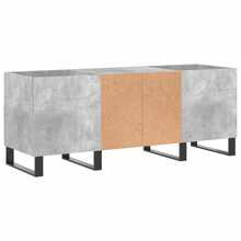 Meuble à disques vidaXL, gris béton, 121 x 38 x 48 cm, matériau à base de bois - Gris - Voir 7