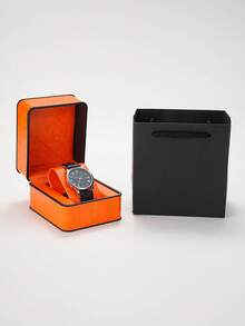 2 件手表盒和便携包，简约时尚 PU 皮革手表收纳盒单表礼盒，珠宝收纳盒腕表盒，适合所有手表款式 - 均碼 - 查看 17