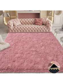 Alfombras para sala de estar, alfombra grande y esponjosa de color rubor para dormitorio, alfombras suaves y peludas para dormitorio de niños y niñas, decoración del hogar. - Rubor - Ver 9