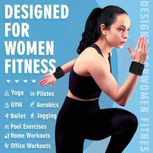 2pcs Ankle Weights, Wrist Weights, Adjustable Wearable Silicone Wrist Bangles, Wearable Arm & Leg Weights, Adjustable Wrist Ankle Weights, For Women & Men, Perfect For Walking, Running, Yoga, Pilates, Gym, Strength Training Wrist & Ankle Weights. Weighted Wristbands Are Designed For Home Gym Workouts (0.5/1Lb Each) - 2 PCS Wrist Weights (0.5Lb Each, total 1Lbs) - 查看 5