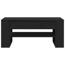 vidaXL Couchtisch Schwarz Eichen-Optik 102 x 55 x 45 cm Holzwerkstoff - Schwarz - Übersicht 7