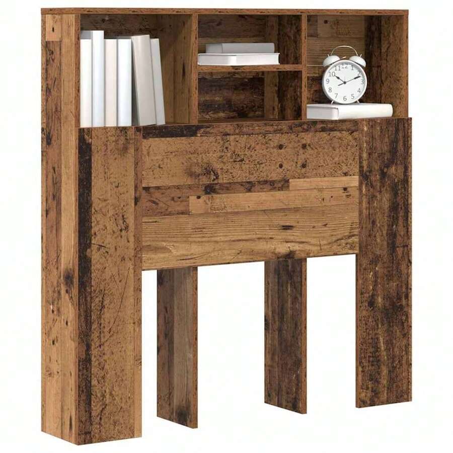vidaXL Testiera Armadio in legno di recupero 100 x 19 x 103,5 cm Materiale a base di legno - Castano - Visualizzare 1