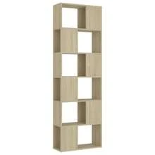 Étagère de séparation vidaXL Chêne Sonoma 60x24x186 cm Matériau à base de bois - Tabac - Voir 4