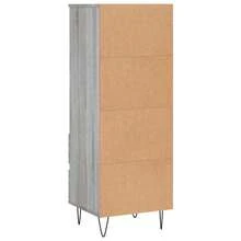 vidaXL Credenza alta grigia Sonoma 40x36x110 cm Materiale a base di legno - Grigio - Visualizzare 8