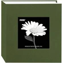 Pioneer 100 Pocket Fabric Frame Cover Photo Album, Herbal Green(default) - Multicolor - Ver 1