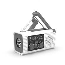 Multifunctional Solar Hand-Crank Charger Emergency Radio With Charging Function For Mobile Phones; High-Quality Portable Radio Light For Emergencies And Disaster Relief; Efficient And Cost-Effective. - 白色 - 查看 1
