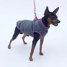 Ropa de lana para perros pequeños, chaleco cálido para cachorros y gatos, chaqueta de Bulldog Francés Shih Tzu Chihuahua, abrigos de Pug, primavera y otoño - 1 pieza rosa morada roja - Ver 7