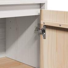 Aparador vidaXL Branco 31,5x34x75 cm em Madeira Maciça de Pinheiro - Branco - Ver 11