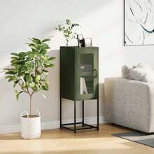 Buffet vidaXL Vert olive 36 x 39 x 107 cm Acier laminé à froid - Vert - Voir 2