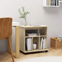 vidaXL Rollschrank Sonoma-Eiche 60x45x60 cm Holzwerkstoff - Braun - Übersicht 3
