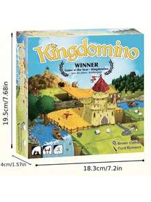 Kingdomino 是一款适合 14 岁及以上玩家的策略棋盘游戏，具有互动式游戏玩法、色彩缤纷的城堡积木和多语言说明书，是家庭聚会、节日礼物、团体娱乐、社交游戏、引人入胜的设计和耐用积木的完美选择。 - 彩色 - 查看 14