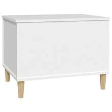 Table basse vidaXL blanche 60 x 44,5 x 45 cm, matériau à base de bois - Blanc - Voir 7