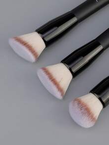 1/2/3 Pcs Foundation Brush Soft Dense Full Coverage Buffing Blending Contouring Complexion Base Corrector Primer Makeup Brush - Black - View 7
