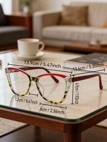 1pc 2025 Autumn/Winter Hot Selling Casual Tritan (Copolyester) Women's Non-Prescription Glasses