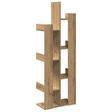 Libreria vidaXL in rovere artigianale, 48x25,5x140 cm, materiale a base di legno. - Castano - Visualizzare 6