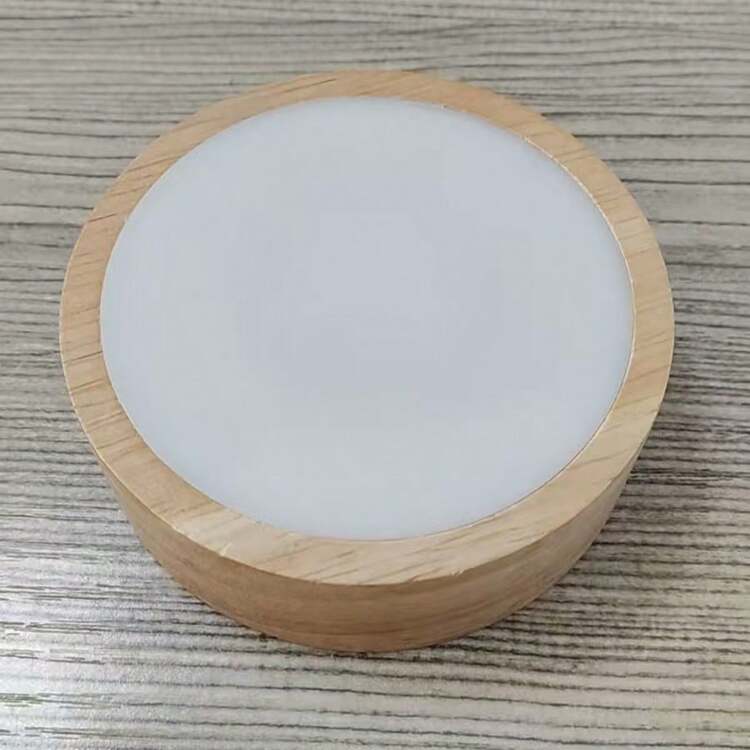 1pc Aroma Lamp, Wooden Base, AAA Battery Powered, Multiple Lighting Modes, Create Your Own Dreamlike Experience - AAA Round Plate - View 7