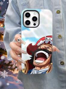 One Piece Gol D Roger Pattern Phone Case Shockproof Protective Case For Anime Fans Daily Use All-Over Print Mixed Color Phone Case For 17 PRO MAX/17 AIR/15 ProMax/16 PROMAX/Galaxy S22/S23/S24/S23 Plus/S24 Ultra/S25/A15/A33/A23, Halloween Design, 2D Flat Style, Vintage Collage, Floral Fashion, Cool Cute Aesthetic, UV Printing, Trendsetter For Fashion Enthusiasts - 混色 - 查看 5