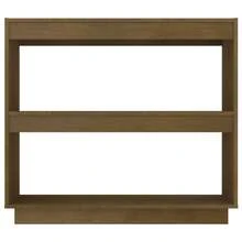 Bibliothèque vidaXL en pin massif couleur miel, 80 x 35 x 71 cm - Tabac - Voir 5