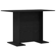 Tavolo da pranzo vidaXL effetto rovere nero 110 x 60 x 75 cm Materiale a base di legno - nero - Visualizzare 4