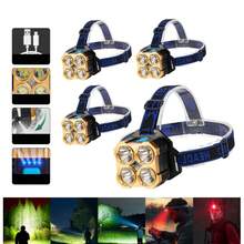 Faro LED de luz potente, carga de alto brillo, linterna montada en la cabeza, lámpara súper brillante para pesca nocturna, minería, al aire libre de larga duración - 4pcs - Ver 13