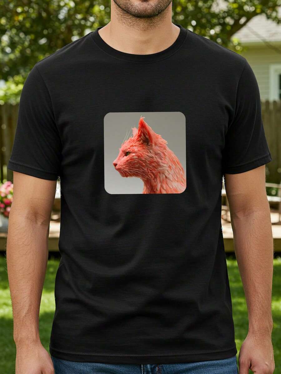 1 camiseta de punto con diseño de animales. Con un estilo cómodo y ligero. Cuello redondo. Motivo Único. Ajuste Regular. Tela transpirable. Ropa Casual de Verano Ropa deportiva. Atuendo Diario. Top de Moda Ropa de moda. Perfecto para un Mysterious And Whi - Negro - Ver 1