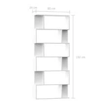 étagère/séparateur de pièce vidaXL blanc 80 x 24 x 192 cm, matériau à base de bois - Blanc - Voir 7