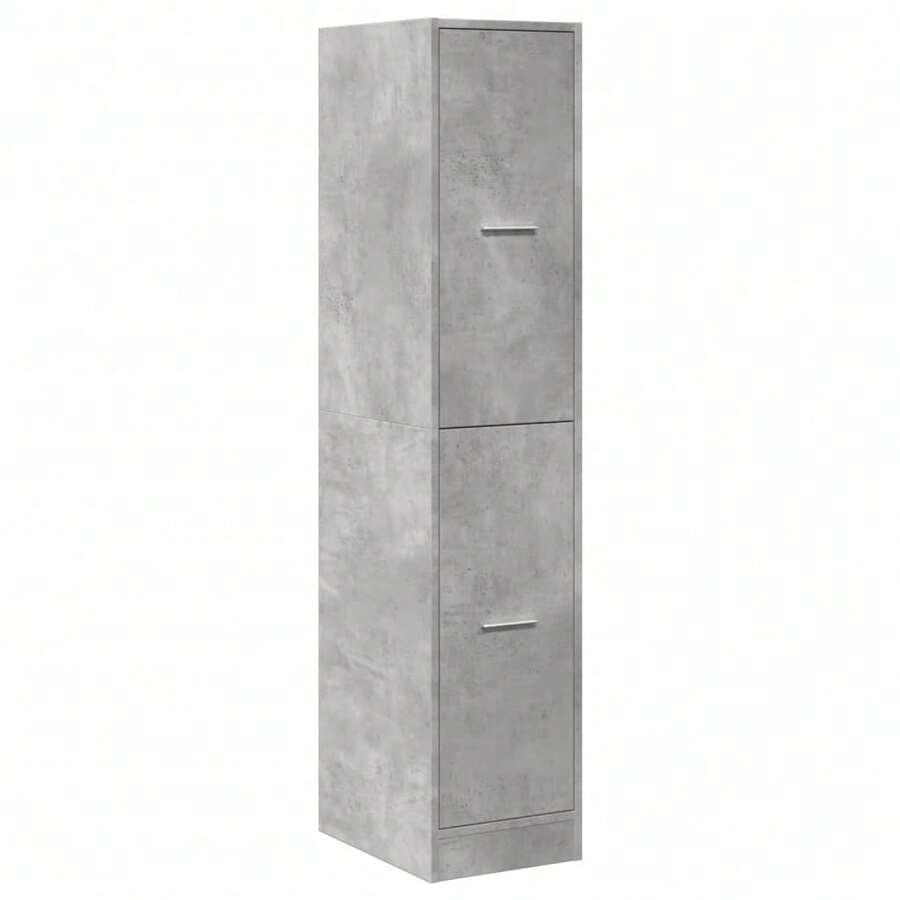 Armoire à pharmacie vidaXL Gris béton 30 x 41 x 144,5 cm Matériau à base de bois - Gris - Voir 1