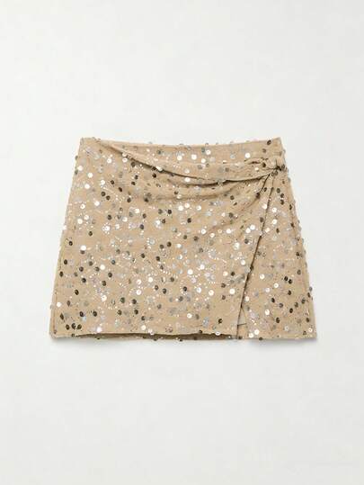 YROOE Fashionable Women's New Stylish Versatile Skirt, Suitable For Street Style, Sexy Party, Elegant Occasions - Light Khaki Spring