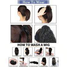 20 Inch Curly Ponytail Extension For Women - Heat-Resistant Synthetic Fiber, Ombre Color Wig For Parties, Weddings & Evening Events, Easy-To-Wear Clip-In Design - 彩色 - 查看 6